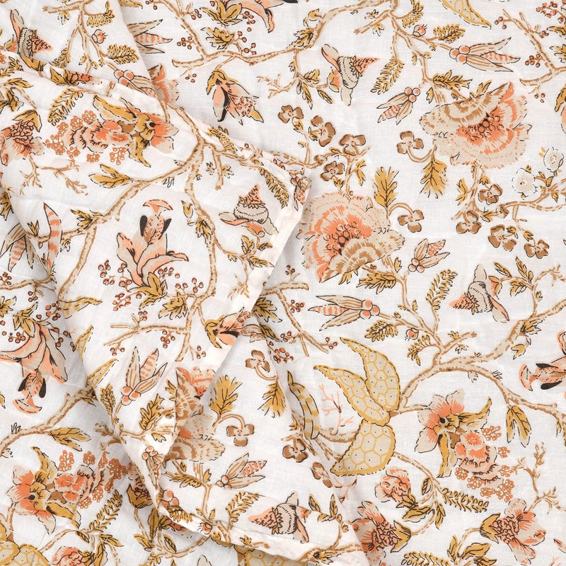 FABDESIGN QUILTS FABDESIGN QUILTS 300 TC Microfiber Single Bed Gold Print Heritage Jaipuri Razai Jaipuri Rajai Ac Quilt for Winter Soft Light Weight Rajasthani Traditional Cotton Comforter (55 x 85 inch) - Image 5