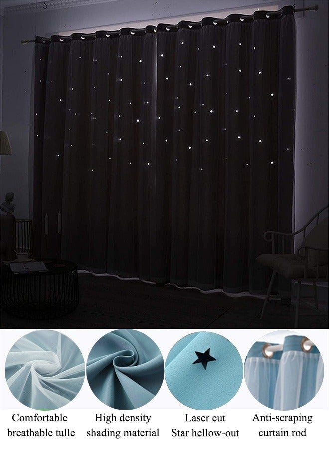 KYD 1 Panel Fabric Nation Blackout Curtains Thermal Insulated Bedroom Curtains for Living Room 100x250cm - Image 5
