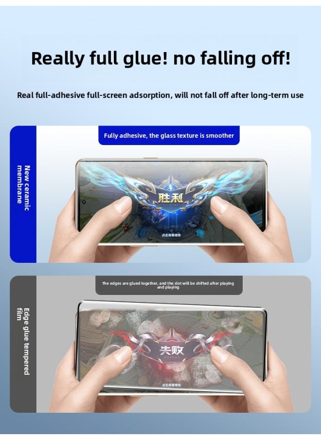 Generic - For Opporeno9 Tempered Film 11reno5pro Mobile Phone Film 6por 10 Opporone3 Full Screen 5-Colour:8k Ultra-clear [imported Ceramic Film] Full Glue Unlocks In Seconds★Single Piece-Size:OPPO Reno 10 Pro - Image 1