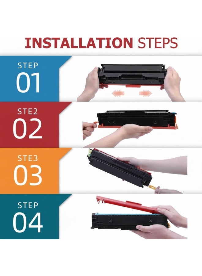 APLUS 230A W2300A Replacement Toner Cartridges with Chip (Set of 4: BK/C/M/Y) – Compatible with HP Color LaserJet Pro 4203dw, 4203dn, MFP 4303dw, 4303dn, 4303fdw - Image 5