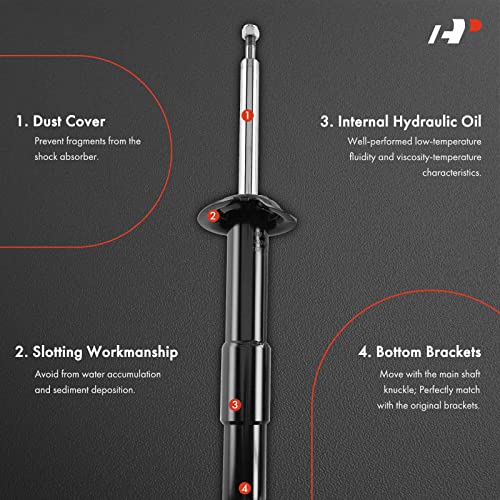 A-Premium Front Strut Assembly Compatible with BMW E60 Series 525i 530i 2004-2007, 528i 535i 2008-2010, 545i 2004-2005, 550i 2006-2010, Driver and Passenger Side 2-PC Set - Image 3