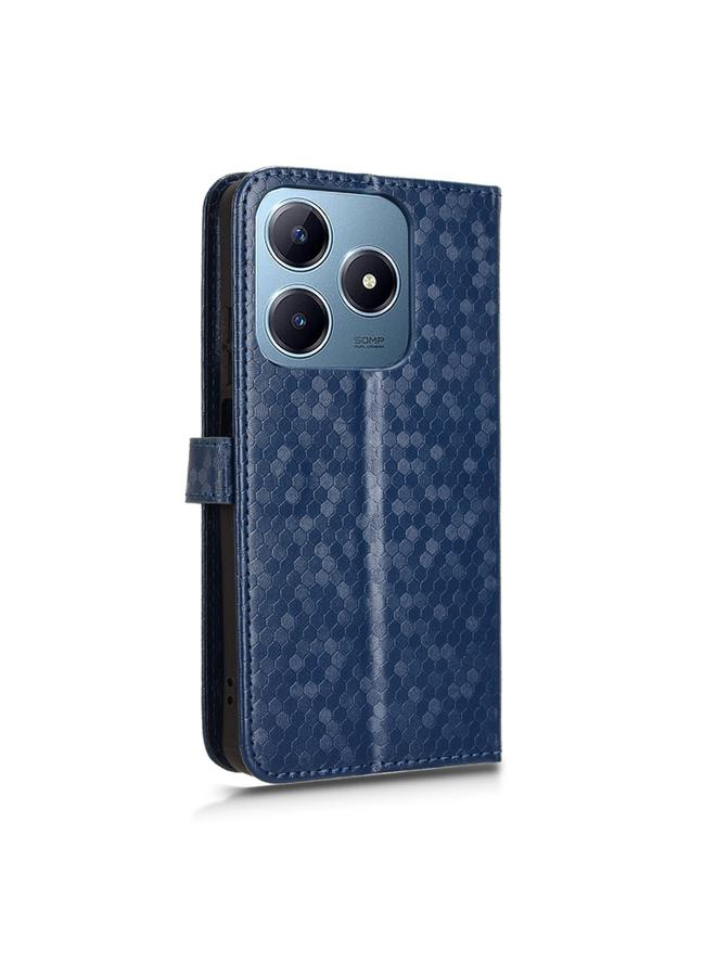 اس-توب جراب هاتف Realme C61 / C63 من الجلد بتصميم نقاط قرص العسل - Image 3