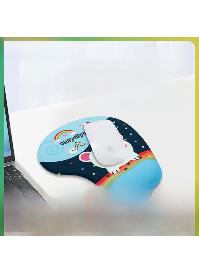 Source Manufacturers Personality Creative Cartoon Animation Silicone Comfortable Thickened Non-slip Hand Support Wrist Mouse Pad Can Be Drawn-Color:RJ-003 Red Bear