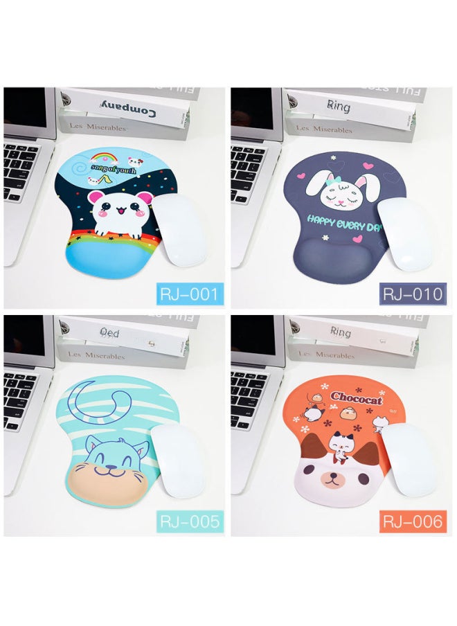 Source Manufacturers Personality Creative Cartoon Animation Silicone Comfortable Thickened Non-slip Hand Support Wrist Mouse Pad Can Be Drawn-Color:RJ-003 Red Bear