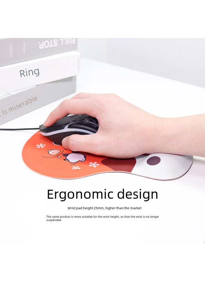 Source Manufacturers Personality Creative Cartoon Animation Silicone Comfortable Thickened Non-slip Hand Support Wrist Mouse Pad Can Be Drawn-Color:RJ-003 Red Bear