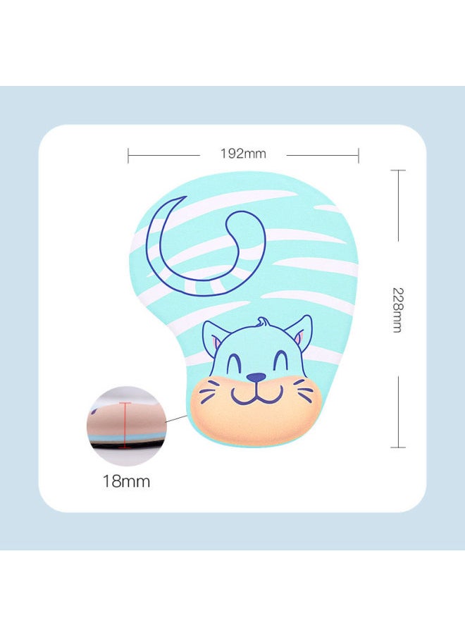 Source Manufacturers Personality Creative Cartoon Animation Silicone Comfortable Thickened Non-slip Hand Support Wrist Mouse Pad Can Be Drawn-Color:RJ-003 Red Bear