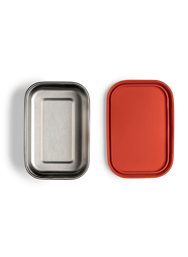 Citron Mini Stainless Steel Snackbox With 1 Compartment For Kids, Leak Proof And Bpa Free - Brick
