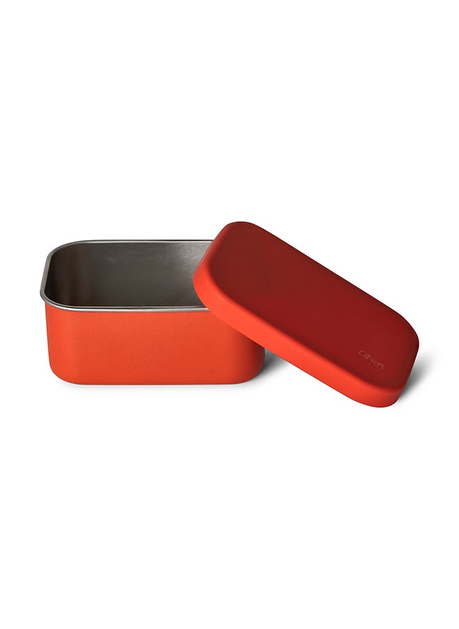 Mini Stainless Steel Snackbox With 1 Compartment For Kids, Leak Proof And Bpa Free - Brick