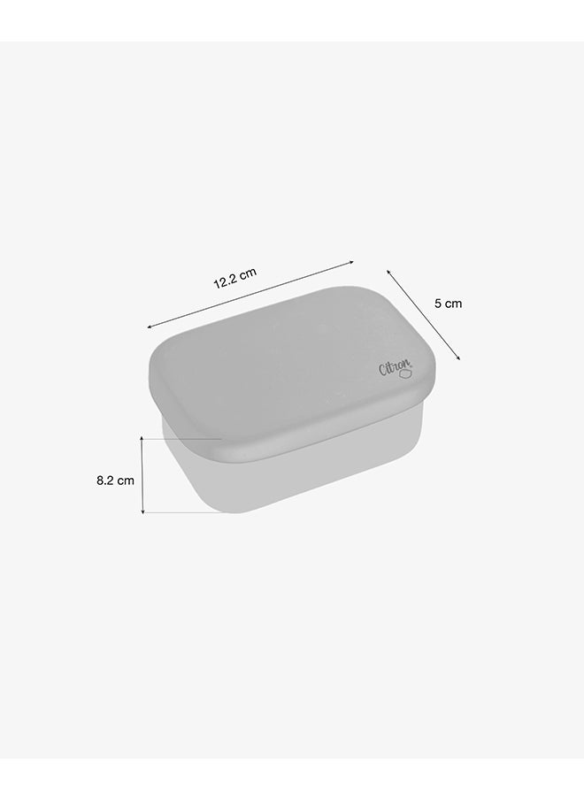 Mini Stainless Steel Snackbox With 1 Compartment For Kids, Leak Proof And Bpa Free - Brick