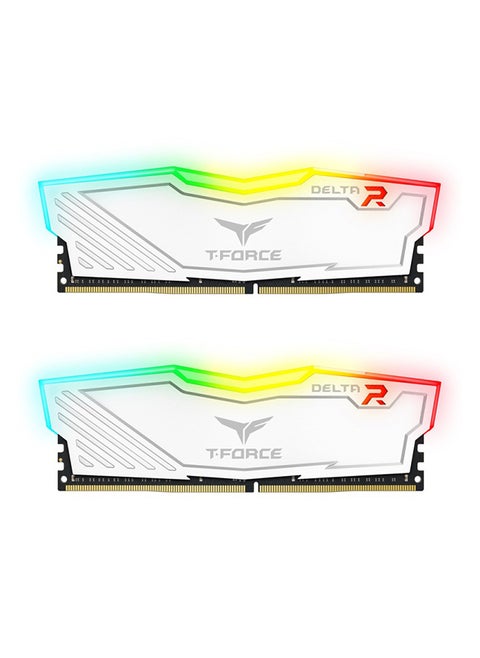 Team T-Force Delta RGB 16GB (2 x 8GB) 288-Pin DDR4 SDRAM DDR4 3600 (PC4 28800) Intel XMP 2.0 Desktop Memory - White | TF4D416G3600HC18JDC01