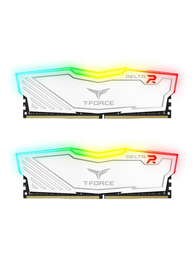 Team T-Force Delta RGB 16GB (2 x 8GB) 288-Pin DDR4 SDRAM DDR4 3600 (PC4 28800) Intel XMP 2.0 Desktop Memory - White | TF4D416G3600HC18JDC01