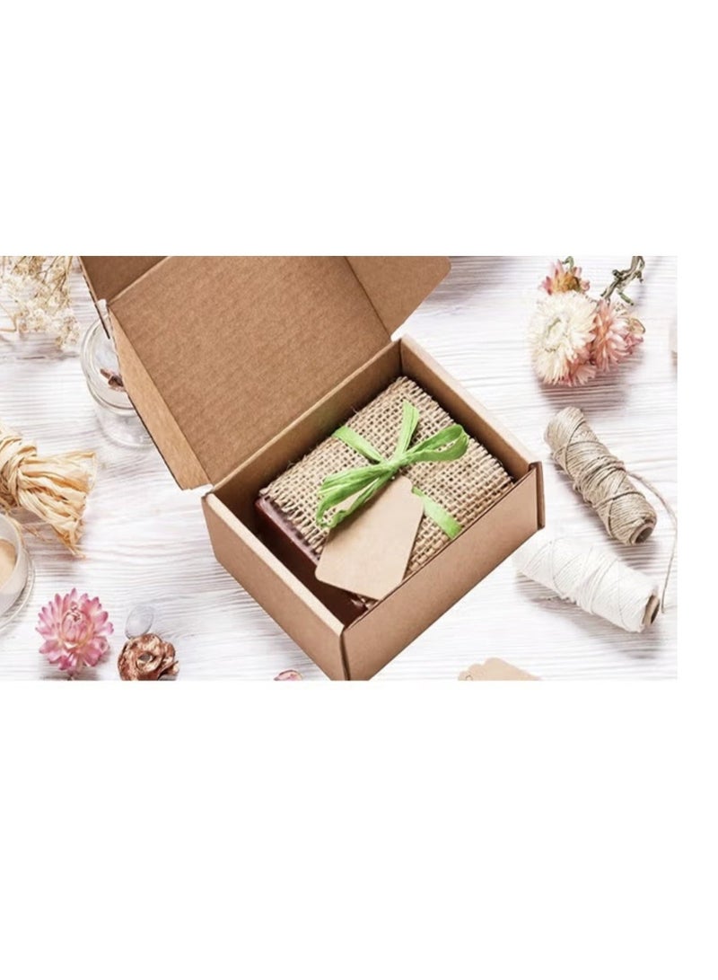 كرافت 25 قطعة صندوق شحن صغير صندوق من الورق المقوى 15 × 10 × 6 سم صناديق كرتون صغيرة صندوق مموج صناديق شحن كرتونية كرتون صغير لتغليف صندوق البريد صندوق نقل التجارة الإلكترونية الصغير - Image 2