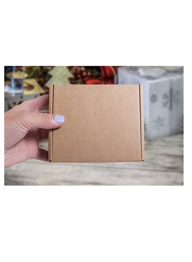 كرافت 25 قطعة صندوق شحن صغير صندوق من الورق المقوى 15 × 10 × 6 سم صناديق كرتون صغيرة صندوق مموج صناديق شحن كرتونية كرتون صغير لتغليف صندوق البريد صندوق نقل التجارة الإلكترونية الصغير - Image 3