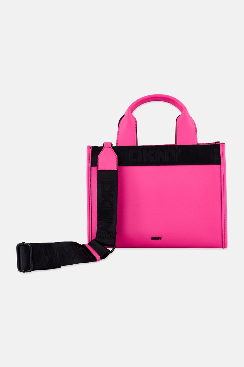 DKNY Women Brand Logo Tote Bag, Pink - Image 1