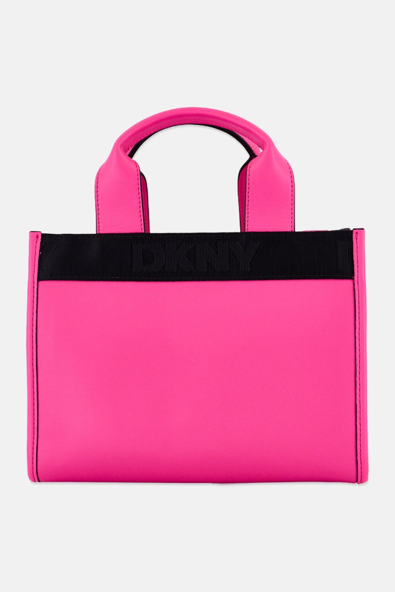 DKNY Women Brand Logo Tote Bag, Pink - Image 2