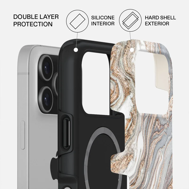 BURGA iPhone 17 Pro Gentle Wind Premium Case Compatible with Hybrid Dual-Layer Hard Shell + Silicone Protection - Scratch-Resistant Shockproof Mobile Cover