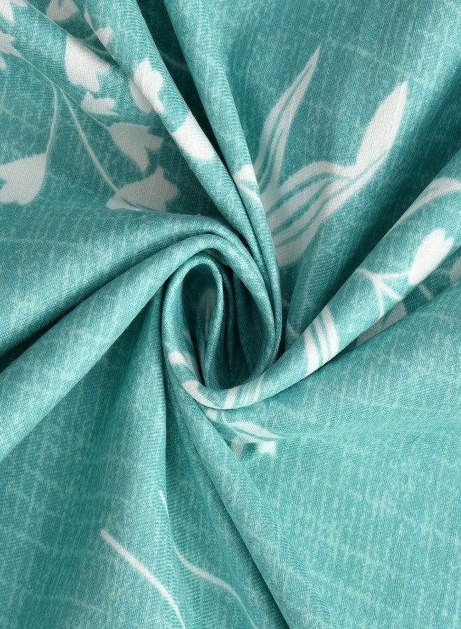 VOMZER Cotton King Size Flat Bedsheet for Double Bed, 1 Cotton Bed Sheet Double Bed (90x100 Inches) with 2 Pillow Cover, Aqua - Image 4