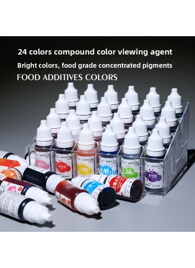 null - M Food Grade Pigment Slime Foaming Glue Mud Drop Glue 24 Color Suit Manual Children's Experimental Materials-Color:【4 Colors】concentrated Pigments - Image 1