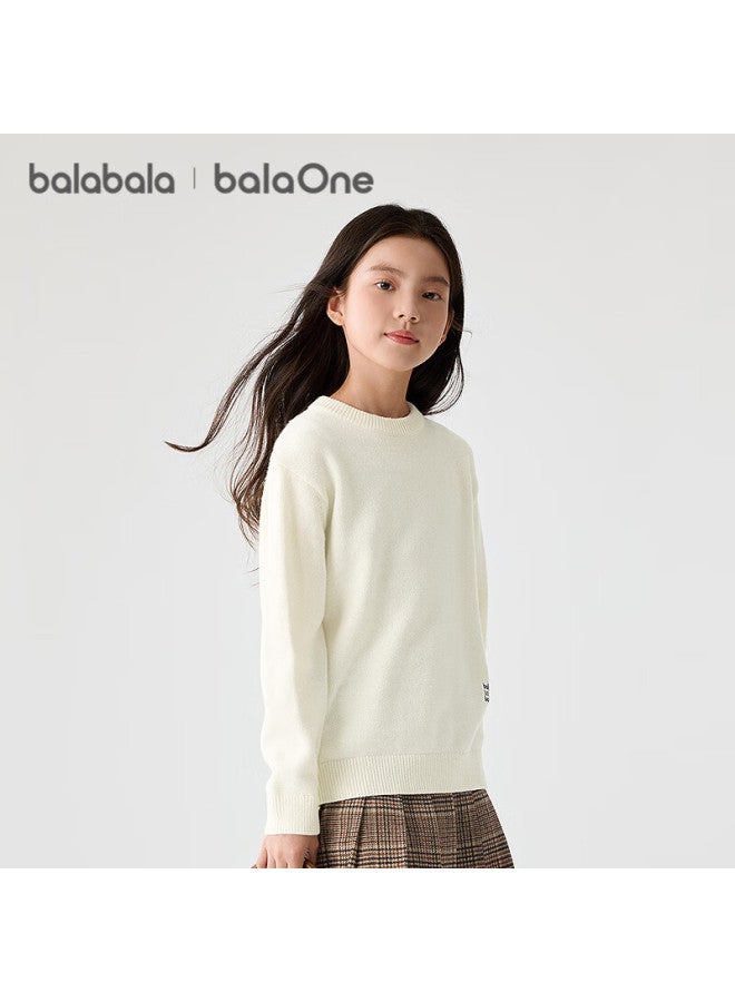 Balabala Kids Sweater New Winter Boys Girls Baby Pullover Knitwear Basic Top - Image 1