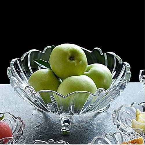 Luxansa Premium Crystal Glass Serving Fruit Bowl Vegetable Bowl Table Fruit Bowl DryFruit Bowl Desert Bowl Dining Table Designer Bowl Fruit Salad Bowl Pack of 1 - Image 2