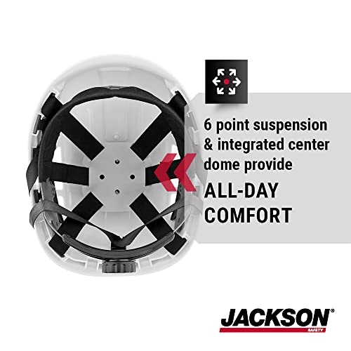 Jackson Safety CH400V Climbing-Style Hard Hat - Vented Construction Helmet with Chin Strap & Cup - ANSI Z89.1 & OSHA Compliant - (Multiple Colors) - Image 3
