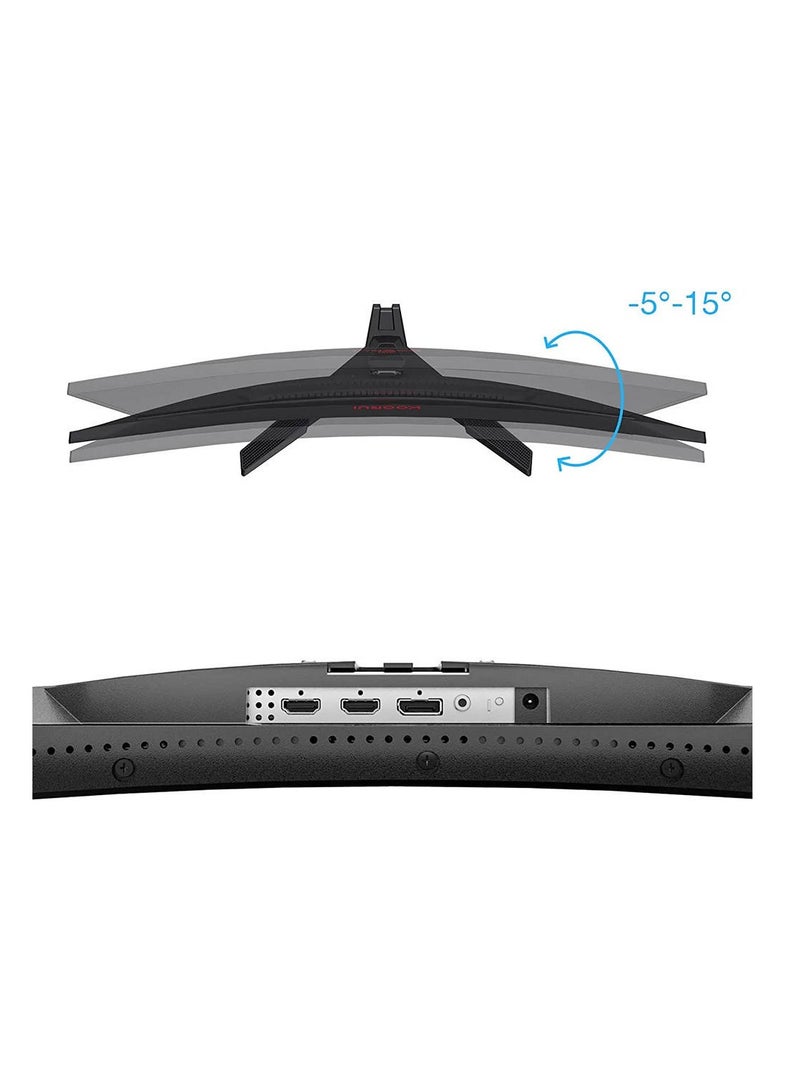27-Inch VA QHD Curved Gaming Monitor, 144Hz Refresh Rate, 1800R Curved, 1ms Response Time, FreeSync/G-Sync Technology, 85% DCI-P3 Color Gamut, DP1.2/HDMI*2, Black | 27E6QC