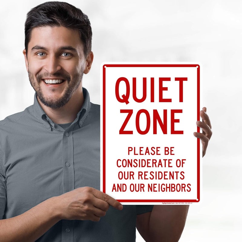 ARS ''Quiet Zone Please Be Considerate'' - 10"x14" - .040 Rust Free Aluminum - Made in USA - UV Protected and Weatherproof - Image 2