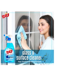 TAJ Taj Crystal Clear Blue Window & Glass Cleaner 750ml – Streak-Free Shine for Home & Office  - Image 4