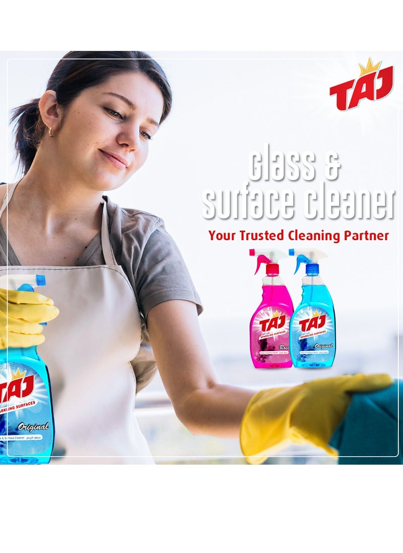 TAJ Taj Crystal Clear Blue Window & Glass Cleaner 750ml – Streak-Free Shine for Home & Office  - Image 5