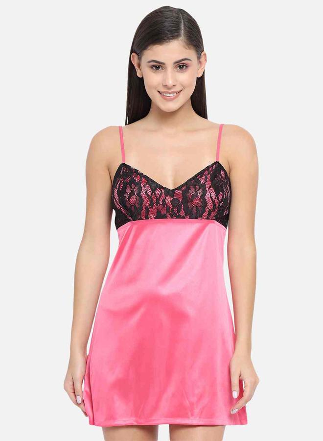 Take Two Lace Insert V Neck Strappy Babydoll By KLAMOTTEN - Image 1