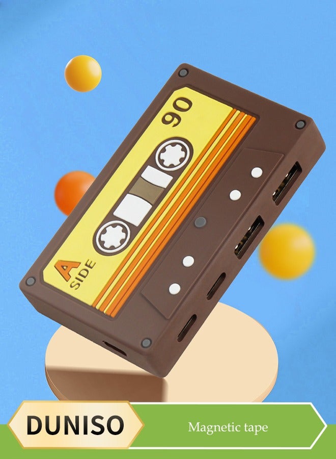 DUNISO New cassette HUB2.0, cute retro desktop ornament cassette USB, HUB adapter splitter - Image 1