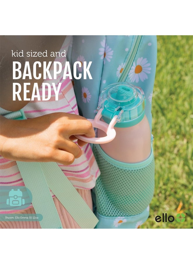 Ello Ello Emma 14oz Vacuum Insulated Stainless Steel Kids Water Bottle with Straw and Built-in Carrying Handle and Leak-Proof Locking Lid for School Backpack, Lunchbox and Outdoor Sports, Gray - Image 5