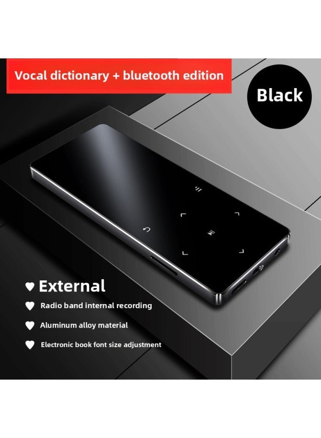 Bluetooth Mp3 Walkman Student Edition Special Mp4 Player For Novels And Songs Portable Small MP5 Genuine Goods-Body Color:Black Touch Version [bluetooth 5.4+ Voice Dictionary/enlarged Battery]-Memory Capacity:64gb Downloaded (junior High School/high School Listening + Songs And Novels) - Luxury Gift Package + [wireless 5.4 Bluetooth Headset + Charging Compartment]  - Image 1