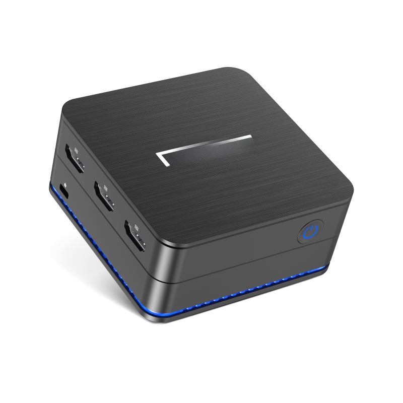 مضيف صغير: 8+256GB، حجم صغير وسهل الحمل - موصلات غنية، 2 من منافذ RJ45 و3 من منافذ HDMI مخرجة، كمبيوتر صناعي صغير للاستخدام المكتبي والصناعي - Image 1