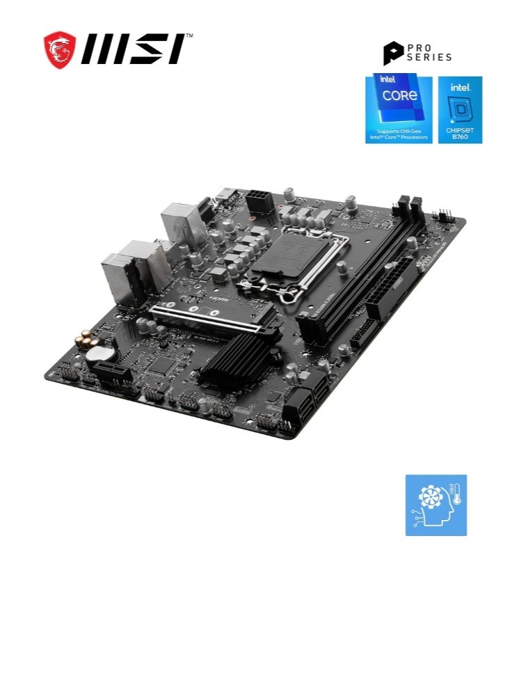 MSI PRO B760M-E DDR4 Intel LGA 1700 MATX Motherboard | Intel B760 Chipset Supports 12th/13th/14th Gen Intel Processors | 2x DDR4 Slots, 64GB Max Memory, Gigabit LAN, 1x M.2, 4x USB 2.0 2x USB 3.2 G 1x HDMI, 1x VGA | 911-7D48-061 - Image 4