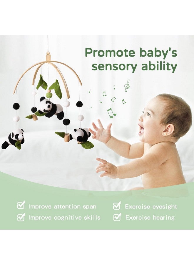 Promise Babe Baby Mobile For Crib Nursery Mobile Decor Panda Decoration For Infant Soft Mobile For Boy Girl - Image 2