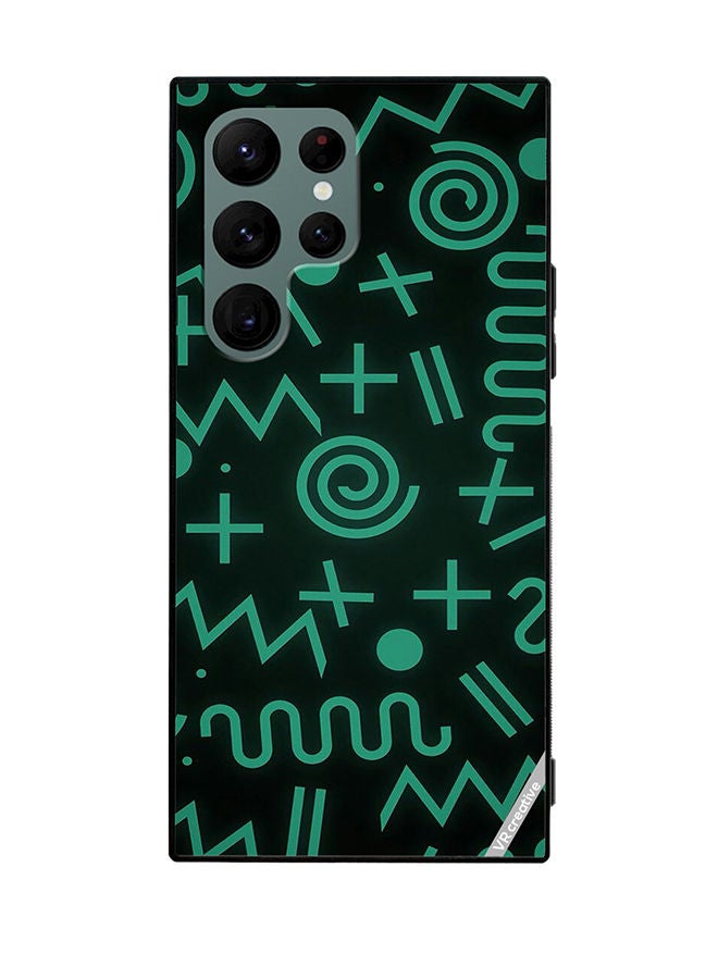 VR CREATIVE Protective Case Cover For Samsung Galaxy S22 Ultra 5G Geometry Shapes Abstract Design Multicolour - Image 1