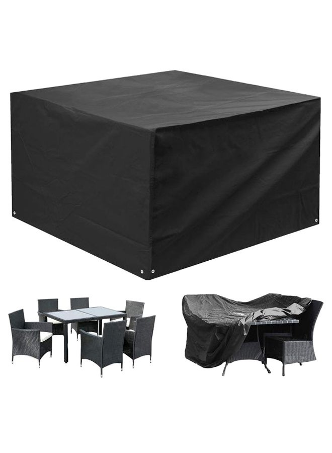 Large size Black  Protective Outdoor Garden Furniture Cover Waterproof Windproof Patio Cover for Garden Tables and Lounge (200x160x70cm) - Image 1