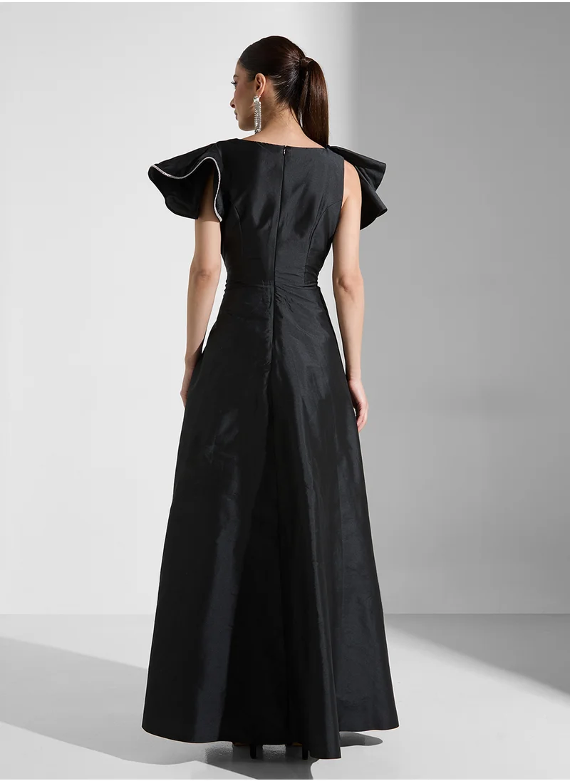 Iyra Bow Detailed Belted Dress