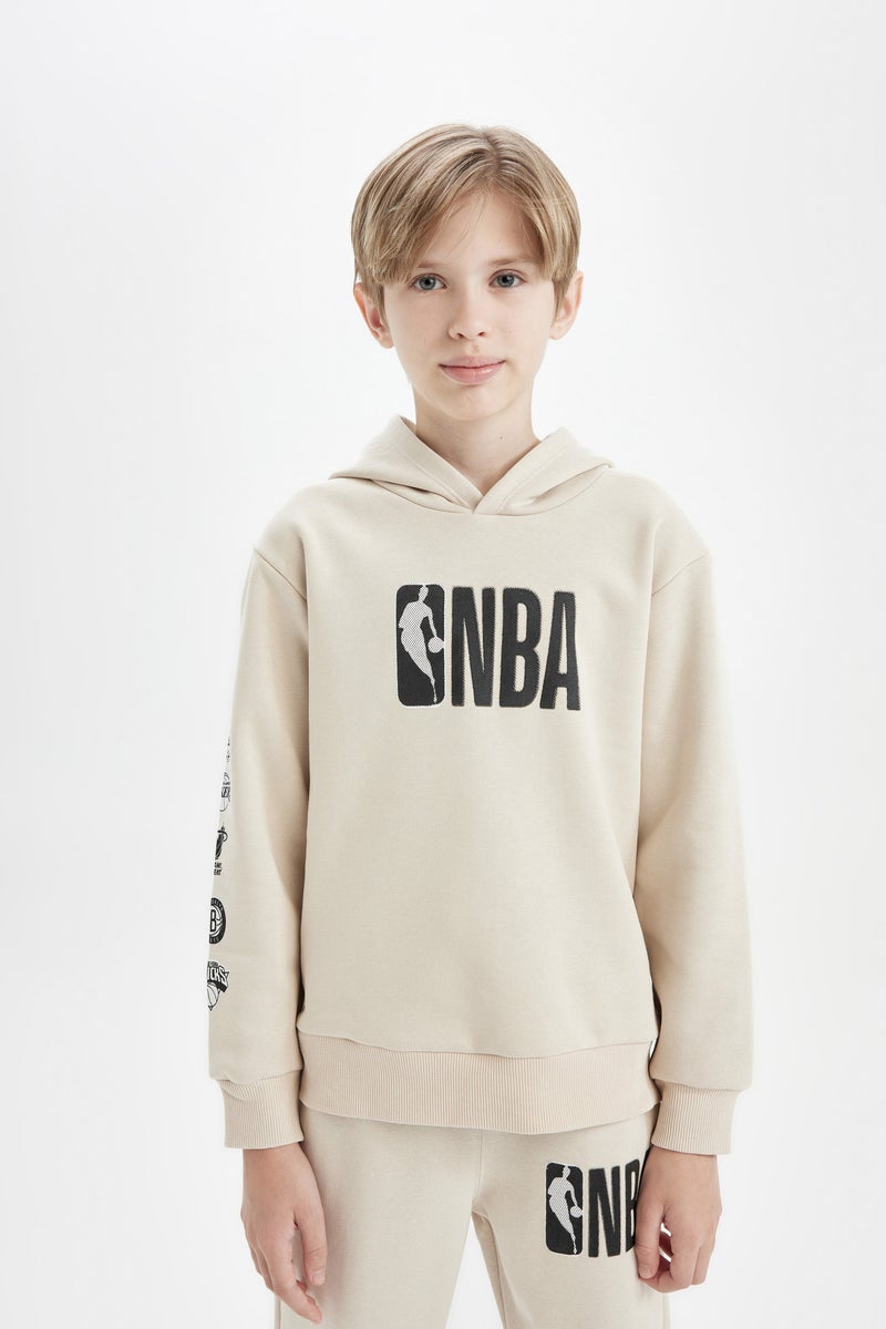 DeFacto Boy NBA Current Teams Regular Fit Crew Neck Thick Sweatshirt  - Image 1