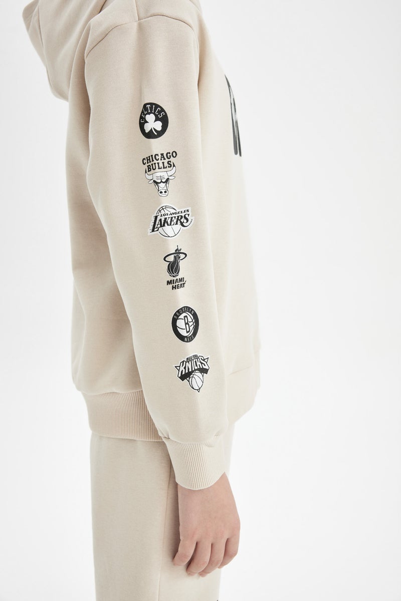 DeFacto Boy NBA Current Teams Regular Fit Crew Neck Thick Sweatshirt  - Image 4
