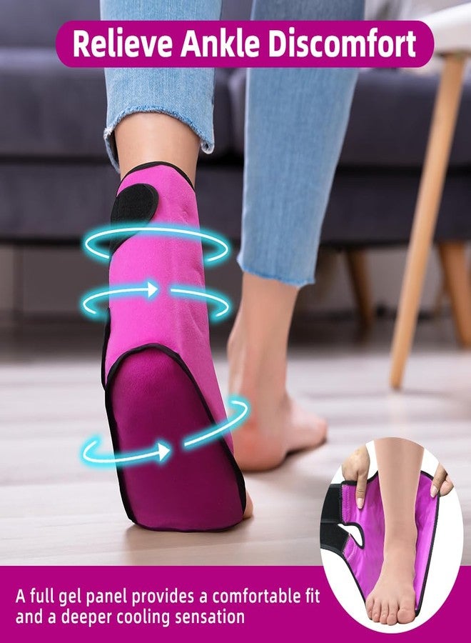 Conbella Ankle Ice Pack Wrap for Swelling, Reusable Hot Cold Gel Foot Ice Pack Wrap for Plantar Fasciitis Relief, Sprain, Achilles Tendonitis, Heel Spur, Post-Surgery Recovery with Adjustable Straps - Image 4