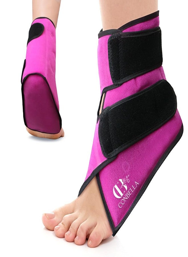 Conbella Ankle Ice Pack Wrap for Swelling, Reusable Hot Cold Gel Foot Ice Pack Wrap for Plantar Fasciitis Relief, Sprain, Achilles Tendonitis, Heel Spur, Post-Surgery Recovery with Adjustable Straps - Image 1