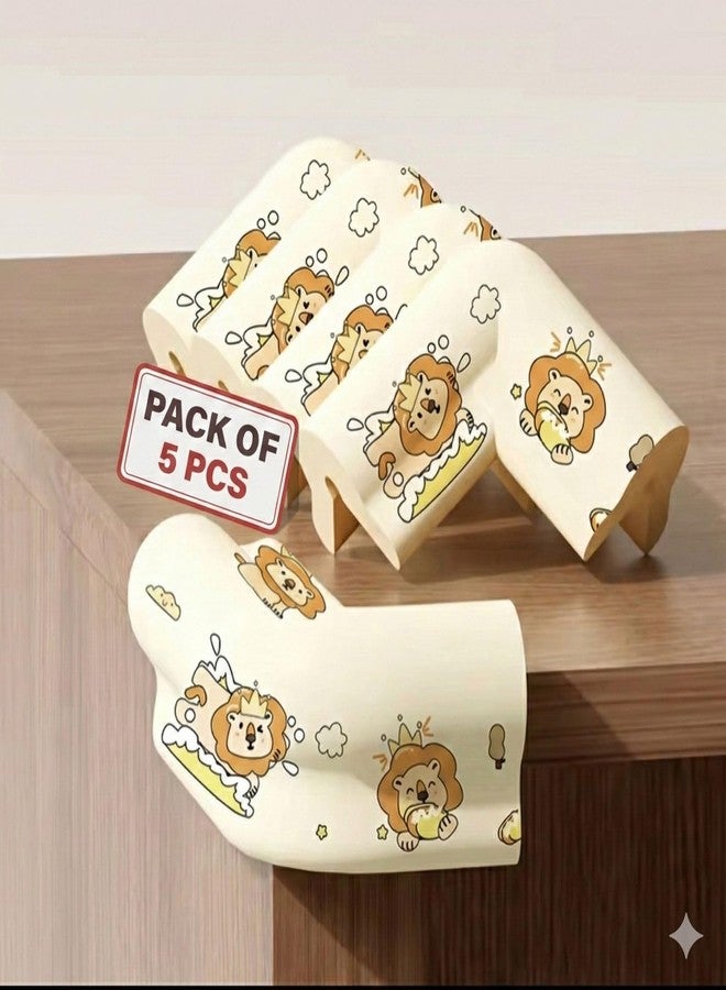 ClickFit Kids Safety Corner Guard Soft Edge Protector for Table & Furniture | Baby Proofing Corner Protectors for Toddlers | Anti-Collision Child Safety Guards for Sharp Corners (5, Beige) - Image 1