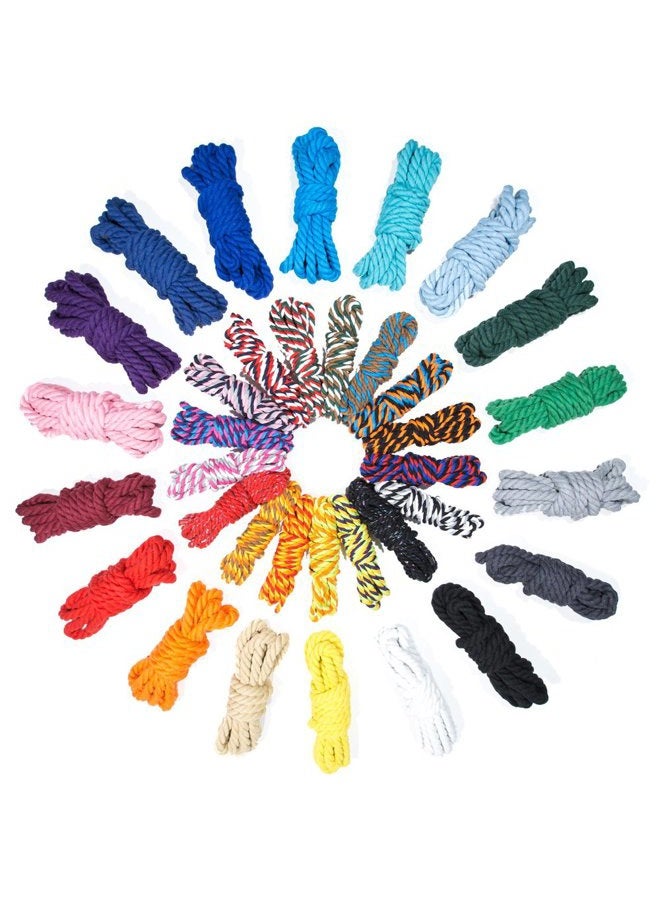 Craft County Super Soft 3 Strand Twisted Cotton Rope (Orange, 1/4 Inch x 10 Feet) - Image 3