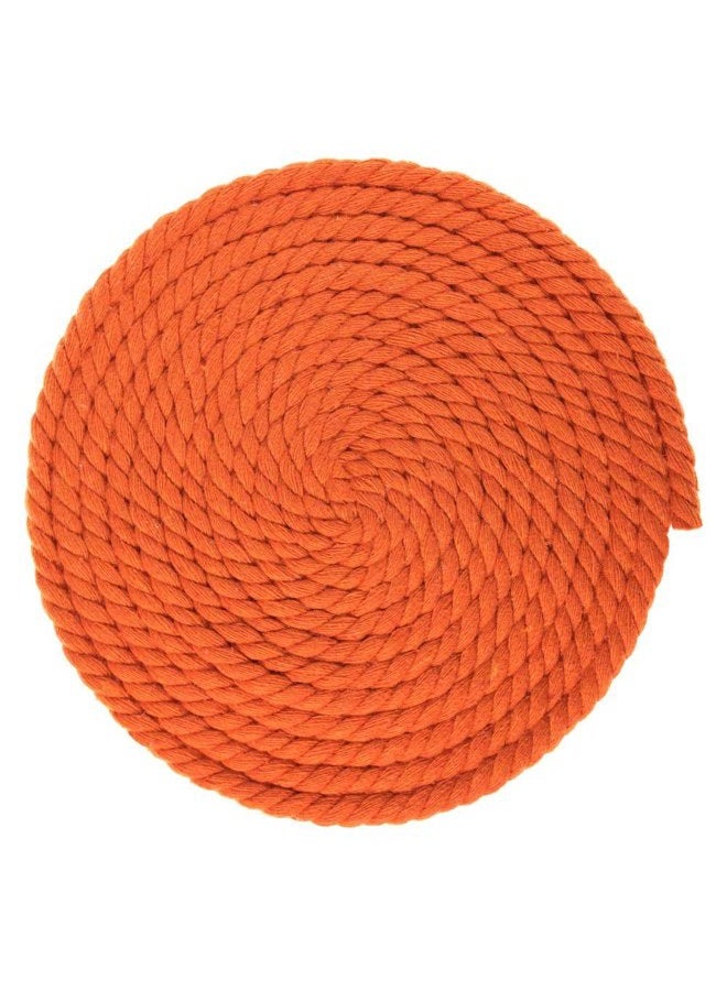 Craft County Super Soft 3 Strand Twisted Cotton Rope (Orange, 1/4 Inch x 10 Feet) - Image 2