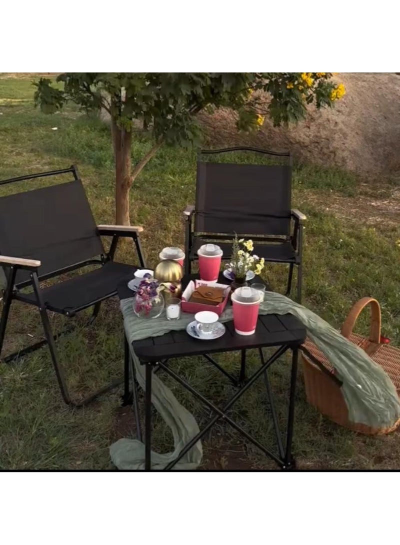 AGD Table and 2 Chairs Set, Foldable, Ideal for Picnics and Outdoor Activities - Image 2