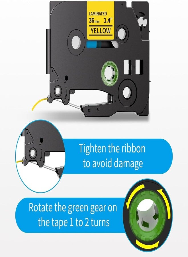 AUTM Compatible for Brother TZE 661 Label Tape Cassette, 36mm x 8 Meters, 1.4 inch, Black on Yellow - Image 4
