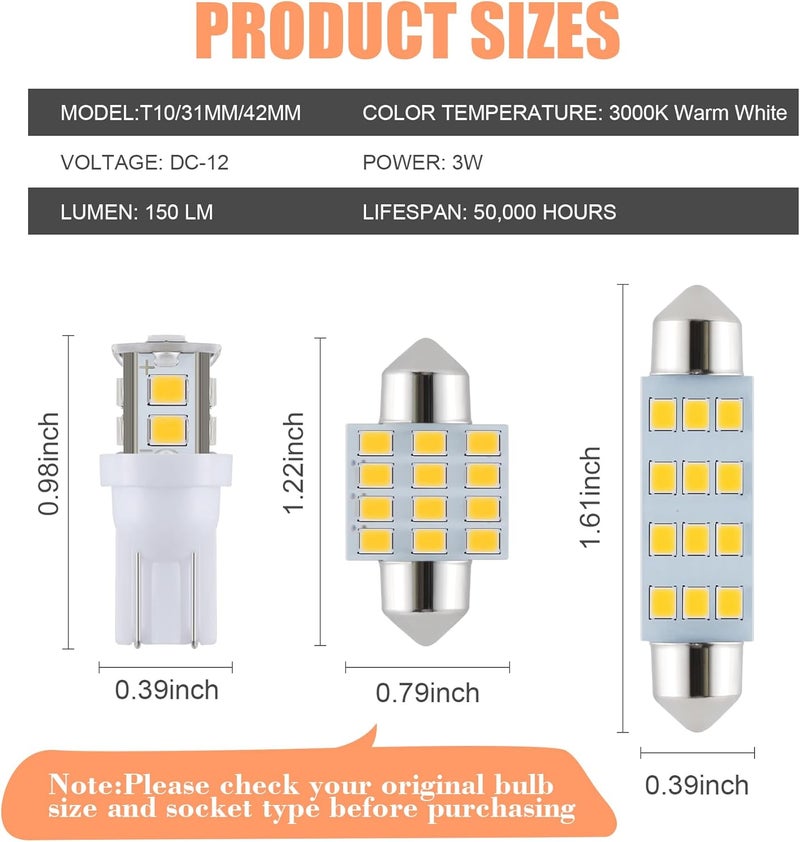 iFunyLED 24-Piece LED Car Interior Bulb Kit - Image 2