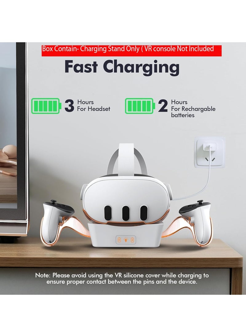 Charging Dock for Meta  Quest 3, VR Headset Charging Stand and Controller Holder with RGB Light - Image 4